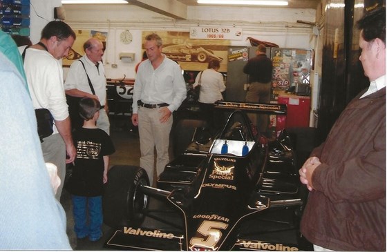 John admiring one of his favourite ever F1 cars. F1 was a big passion of his. 