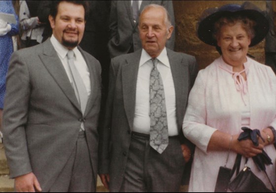 Together again. John with his beloved Mother (Mary) and Father (Jack)