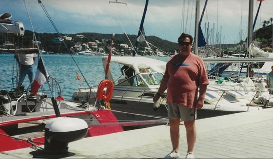 Ahoy captain. John on holiday in Europe by the sea 