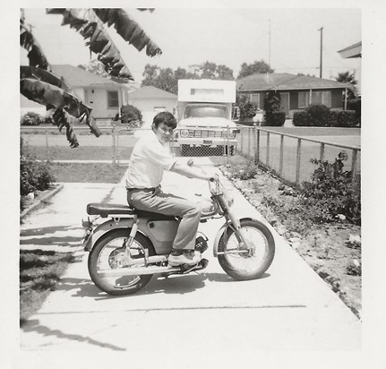 Gone riding.. John on a trip to a California to visit family 