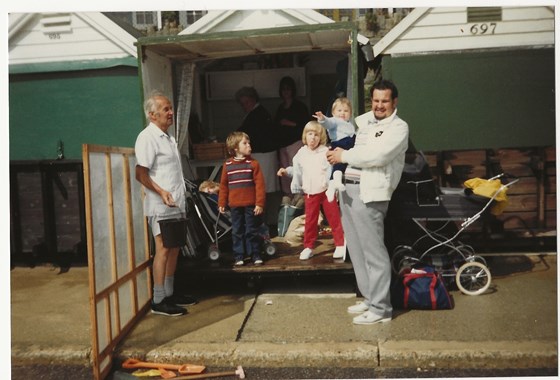 A family trip to the seaside. 