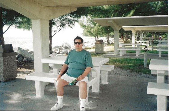 Time to relax. John taking a well earned rest on holiday in Florida with the family. 