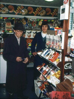 John & his Grampy Jesse Callow shared a home when the new shop was built on Souldern's High Street.