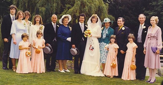 John & Judy's Wedding (Left) his parents, 3 sisters, brother in law and 2 2nd-cousins