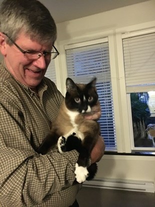 Nov 2017 With Matt’s cat- Jinx ( cat-sitting in Langley ) 