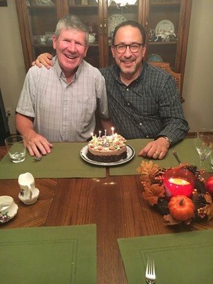 Oct 2017 John & Michael celebrating birthday - one day apart  14th /15th 