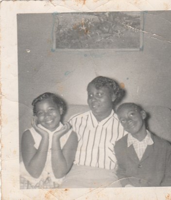Beverly with mother Flossie and brother Richard Harold