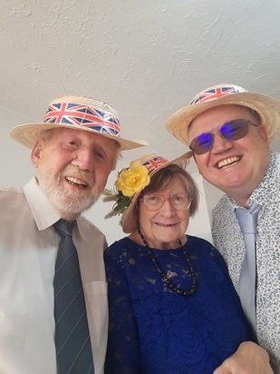 Bob, Ann and Richard celebrate Maisie's Wedding 