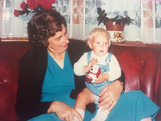 With her granddaughter Marie 1982