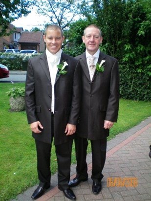 me and my dad on my wedding day
