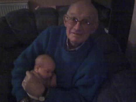 ray with  his other grandchild grace