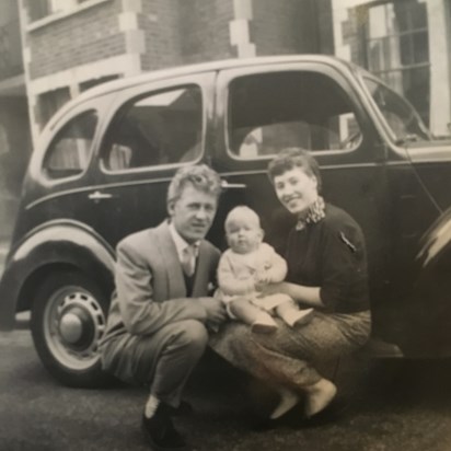 Joyce and Roy with their new baby Steve | 1955