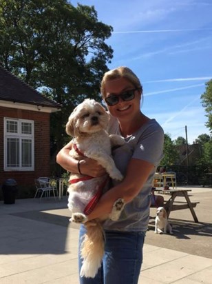 Smudge with his mum at the park 