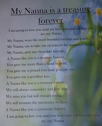 A tribute to Nanna from Alice xxx