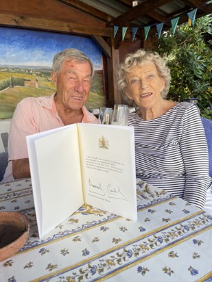 Mary and Tony on their 60th wedding anniversary