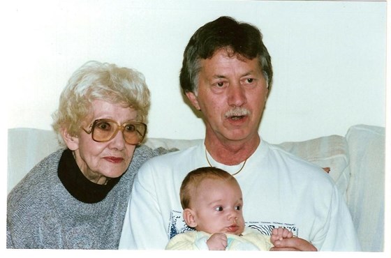 Dad and Great-Grama with Brandon
