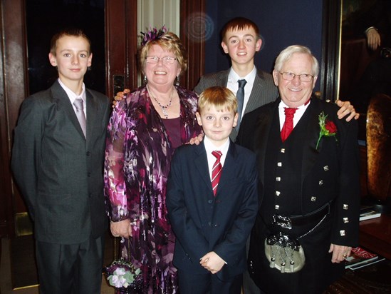 Grandparents with David, Philip and Mark