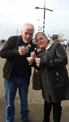 This is Natalie with her dad in Blackpool April 2016 xx