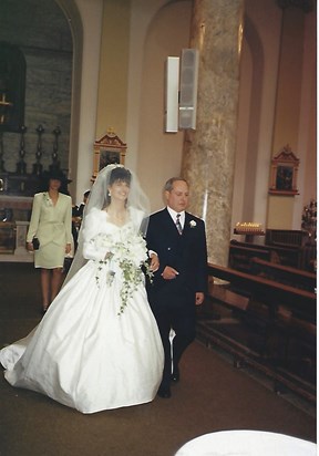 Leo and Gina on her wedding day 1993