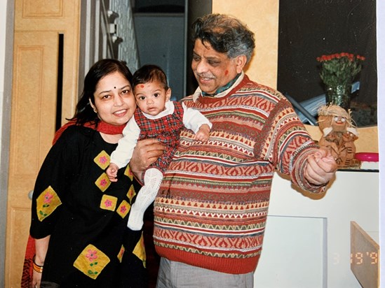 With her grandson Alekshandra 