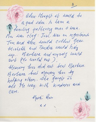 A lovely note from Nora, page 3
