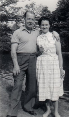 Joyce with her husband Paddy in 1955