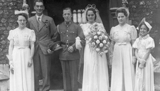 Joyce and Paddy's wedding in 1943