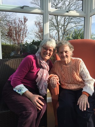 Pauline and her Mum Joyce at Tusker House in 2017
