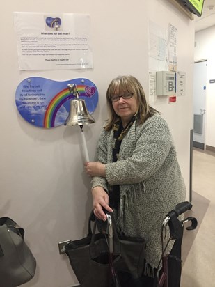 Mum ringing the bell