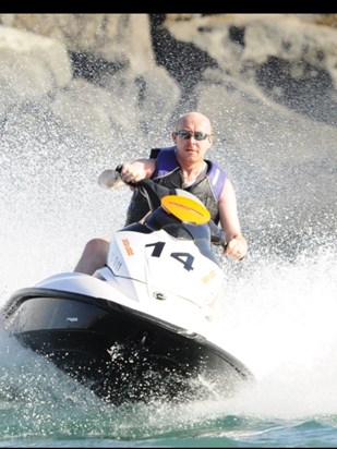 Never gave up x  jet skiing Fuertaventura Nov 2011 out last minute, and last foreign holiday x 