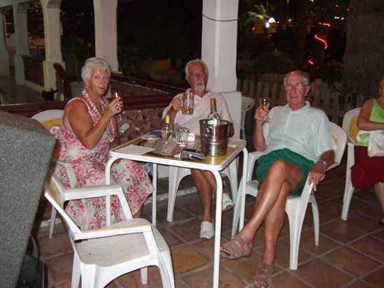One of our many wonderful evenings spent together in Spain.