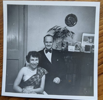 Mum & dad Hogmanay 1956 - dressed for Scottish dancing
