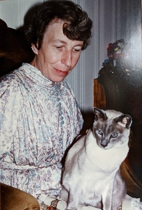 Mum with Monica's cat