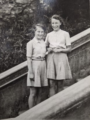 Muriel and Maureen, Omagh 1946