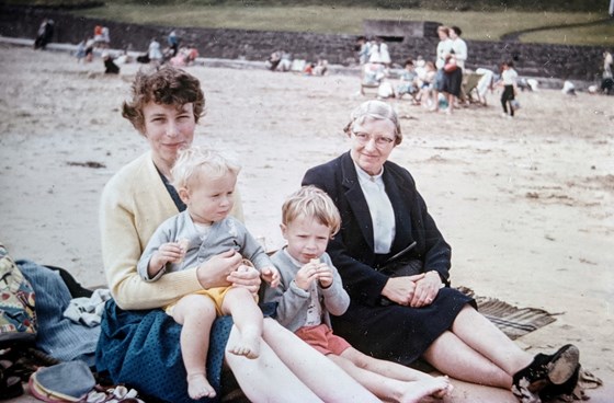 On holiday in Portrush, N Ireland with Auntie Nora, 1959