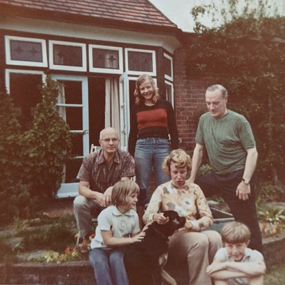 In the garden at Hatfield Heath Essex, 1972?