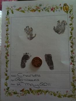 charlottes hand & footprint