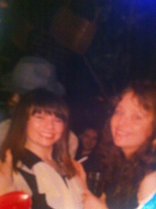 Maria and Michelle New Year's Eve.Dog an duck pub wembley.about 28 years ago.