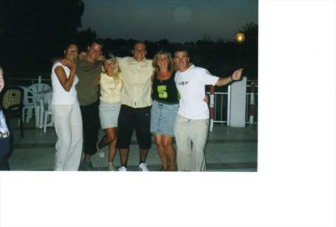 My Bird and Chris with friends we meet in majorca
