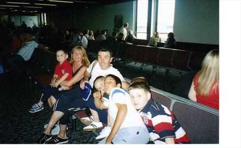 zachery theresa chris zachery josh connors head lol and david and the airport before we flew off to