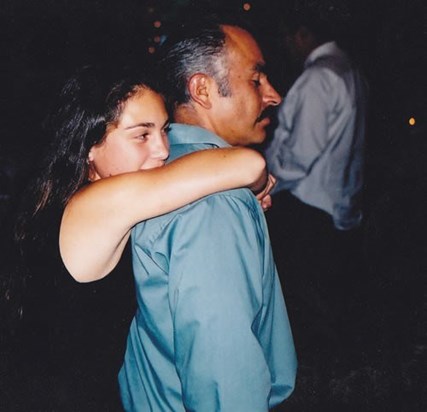Patz with Dad in 2000