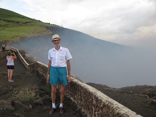 Dad at Masaya Volcano in Nicaragua
