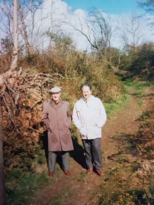 Out for a walk with Father in Law, my lovely Grandad, Ernie.💕