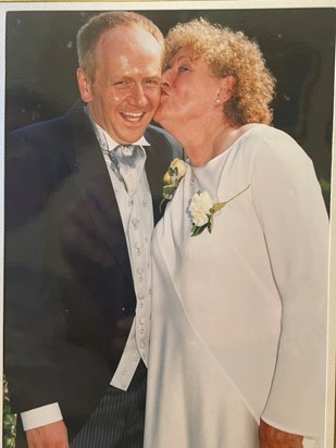 Grown up Jackie with little brother Mark - on his wedding day. 