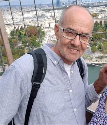 Dad / Bill on the second stage of the Eiffel Tower. Xx ❤
