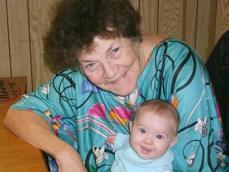 Trinity and her GREAT Grandma on New Year's 2008