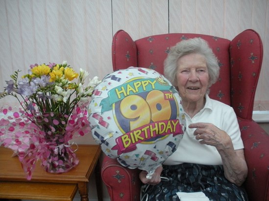 Vera's 90th birthday, at Abacus House