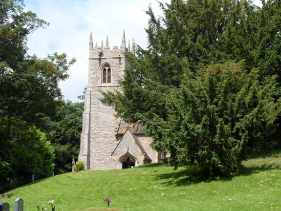 St. Helen's church, Lea, Lincolnshire where most of Rachel's ashes are interred within the churchyard.