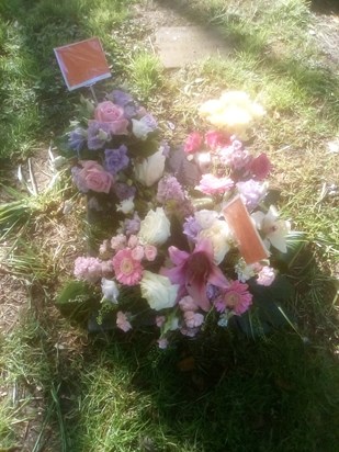Grandma would have loved that we shared her funeral flowers with Rachel.