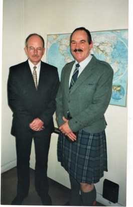 Donald with Terry Lloyd at W Hawley & Son Ltd. 